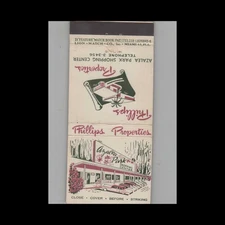 Matchbook Cover Phillips Properties Azalea Park Shopping Center