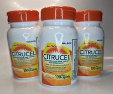 New Lot Of 3 Bottles Citrucel Fiber Therapy 100x3 Caplets 300 02/2027 Digestion