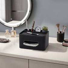 Multifunctional Tissue Box Pu Storage Organizer For Office Home Bathroom Desk