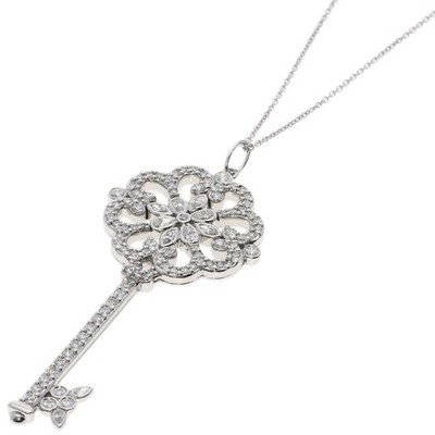 Tiffany&Co.  Zauberhaftes Prim Rose Schlüssel Diamant Collier K18 Weißgold Damen [...