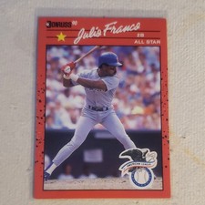 Donruss 1990 Julio Franco 701  2 errors wrong B-day All star should be on back 