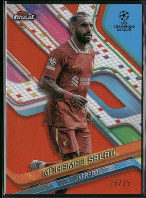 2024-25 Finest UEFA Club Competitions #150 Mohamed Salah Orange Refractor #/25