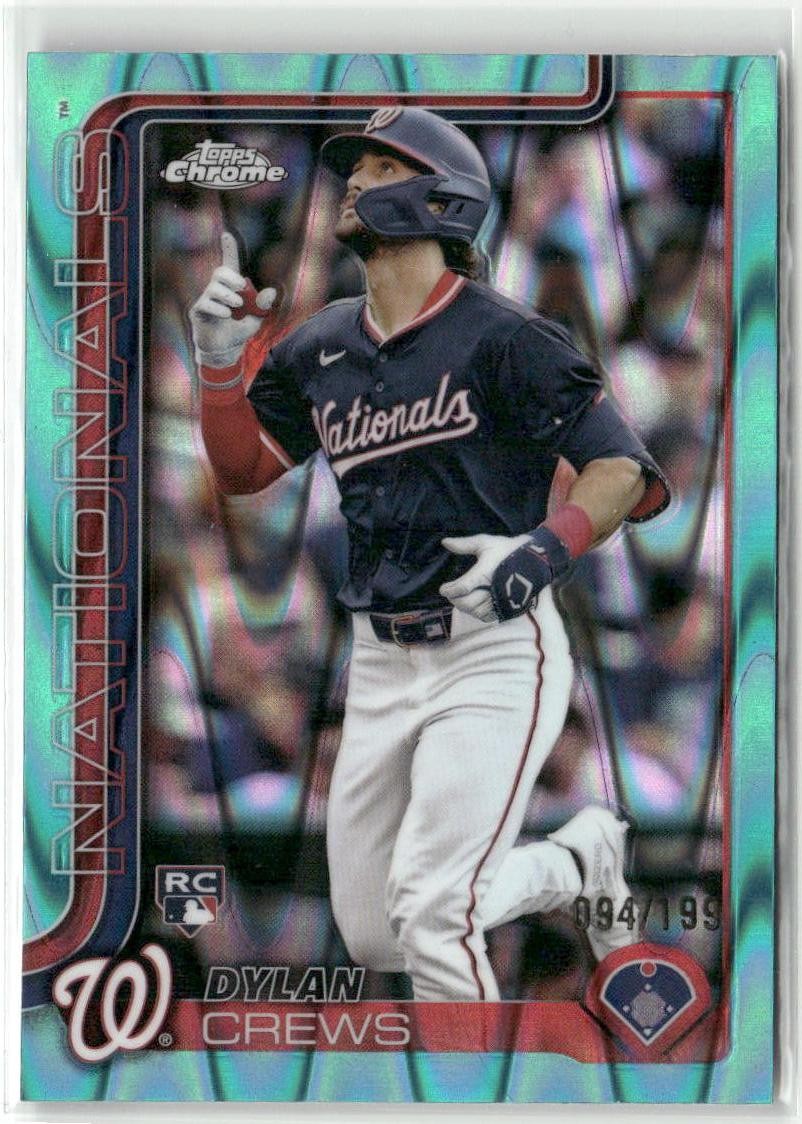 2025 Topps Chrome #146 Dylan Crews Rookie Aqua Raywave Refractors /199
