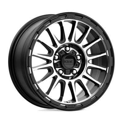 (SET 4) KMC KM542 Impact 16x7 5x114.3 30mm Satin Black Machined Wheels
