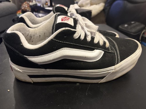 Vans Knu Skool Black & White Sneakers - Picture 3 of 6