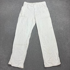 VINTAGE French Trousers Adult 30x28 White Workwear Chore Distressed Utility Mens