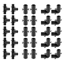 30 PCS 1/2" Poly PPSU Barb Crimp Pex Fittings Combo Tees Elbows Couplings