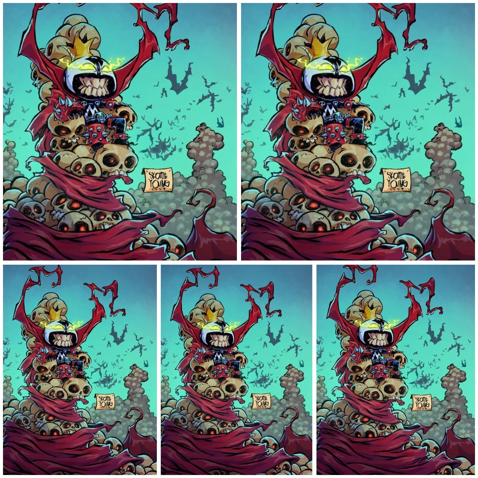 5 Pack King Spawn #50 Skottie Young PRESALE 10/15 Image