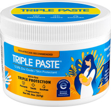 Triple Paste Diaper Rash Cream for Baby - 8 Oz Tub   Zinc Oxide Ointment Treats,