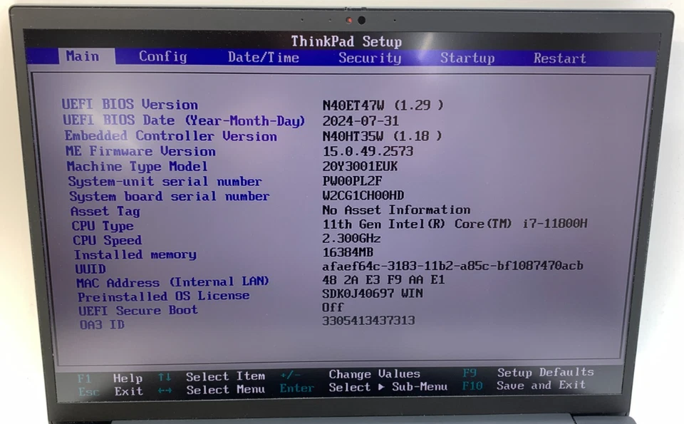 Lenovo ThinkPad P1 · i7-11800H · 16GB · 512GB, photo 3 of 5