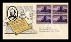 DR JIM STAMPS US UTAH CENTENNIAL FIRST DAY ISSUE SCOTT 950 BLOCK OF 4 COVER