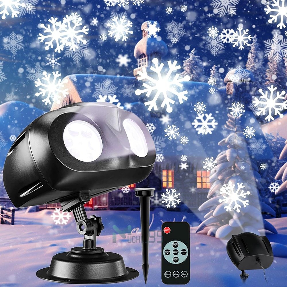 Proyector LED Navidad Luz Láser Paisaje LED Jardín Fiesta Nieve Lámpara Exterior