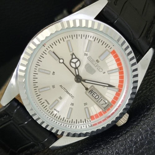 REFURBISHED SEIKO 5 AUTOMATIC 6309A VINTAGE JAPAN MENS SILVER WATCH a440691-6