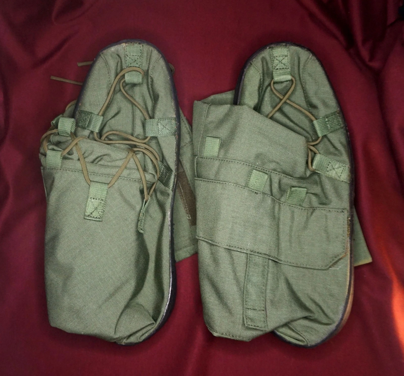 Waterproof outdoor boots with camo-style gaiters, olive green footwear set
Opens in a new window or
