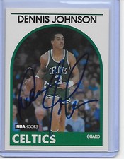 Basketball Card IP auto NBA DENNIS JOHNSON HOF Boston Celtics 1989-90 Hoops