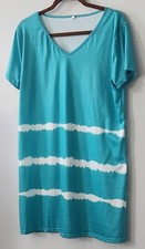 NWOT Women's XXL Spring Summer Torquise Dress Excellent Condition Plus Size