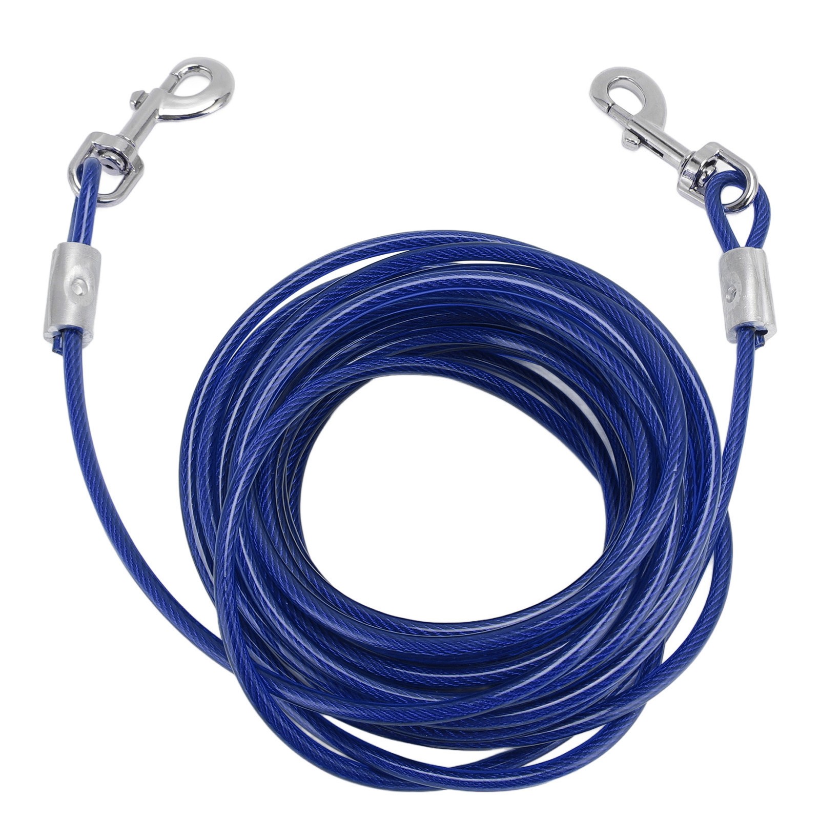 New Dog Tie Out Cable Steel Wire Double Head Bite Resistant Outdoor Camping Dog