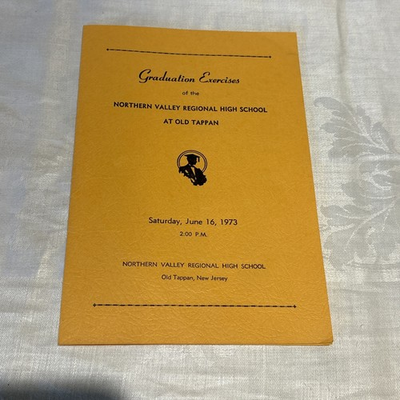#ad #ad Norther Valley Regional High School Old Tappan Graduation Pamphlet 1973 $25.00