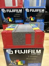 FujiFilm 2HD IBM Formatted 3.5" Floppy Disk Multi Color NEW 5 Packs