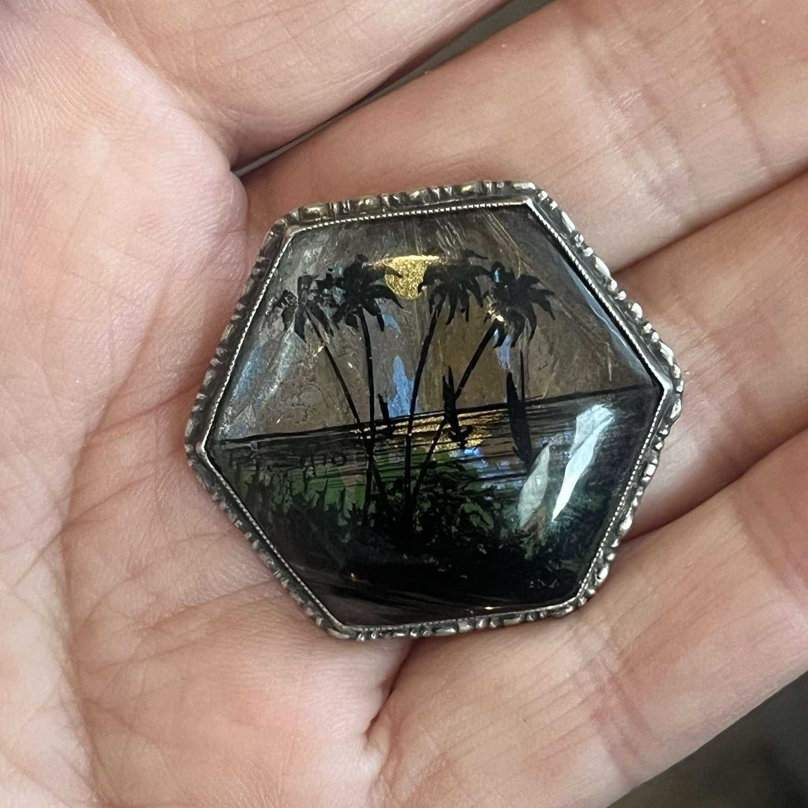 Solid Silver 920 Butterfly Wing Brooch Antique 19… - image 6