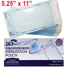 up to 4000 Sterilization Pouches 5.25" x 11" Dental Medical Self Seal Pouch Bag