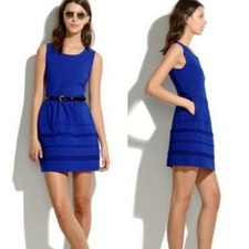 Madewell Colbalt blue Raw hem knit Dress S