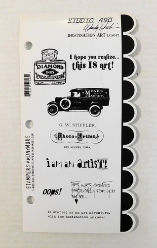Juego de estampillas de goma Studio 490 Wendy Vecchi Stampers Anonymous Destination Art NUEVO - Imagen 1 de 2