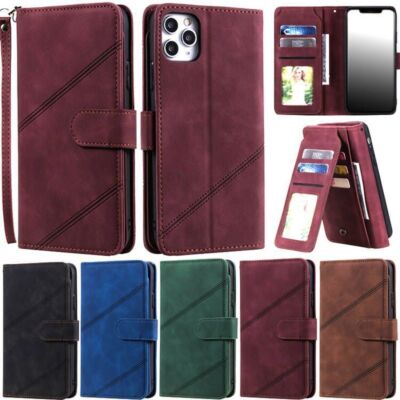 Flip Leather Card Wallet Phone Case For iPhone 14 13 12 11 Pro Max XR XS 7 8 SE