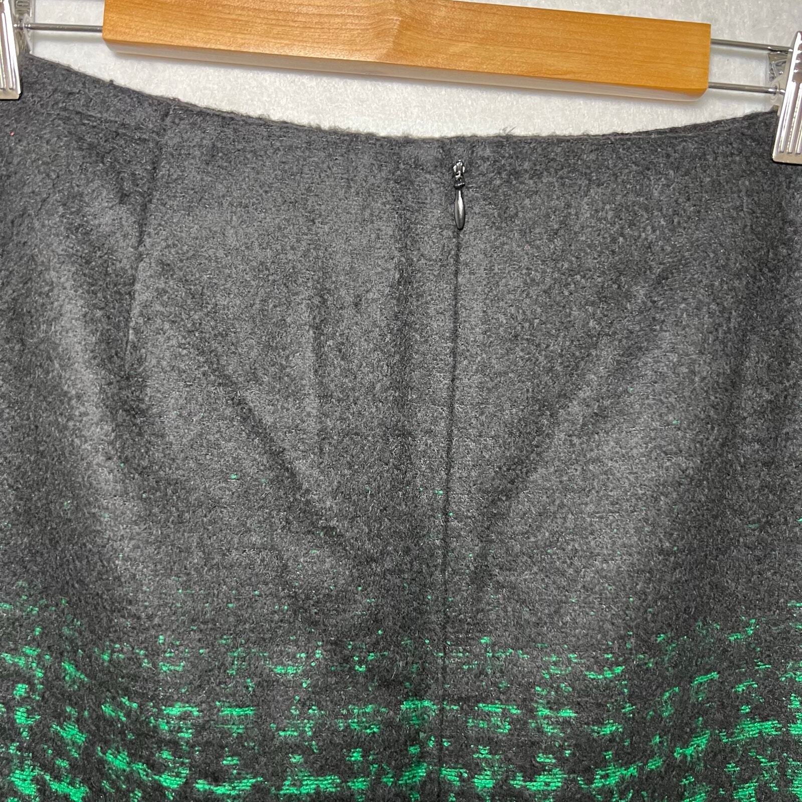 Talbots Houndstooth Green Black Gradient Wool Ble… - image 5