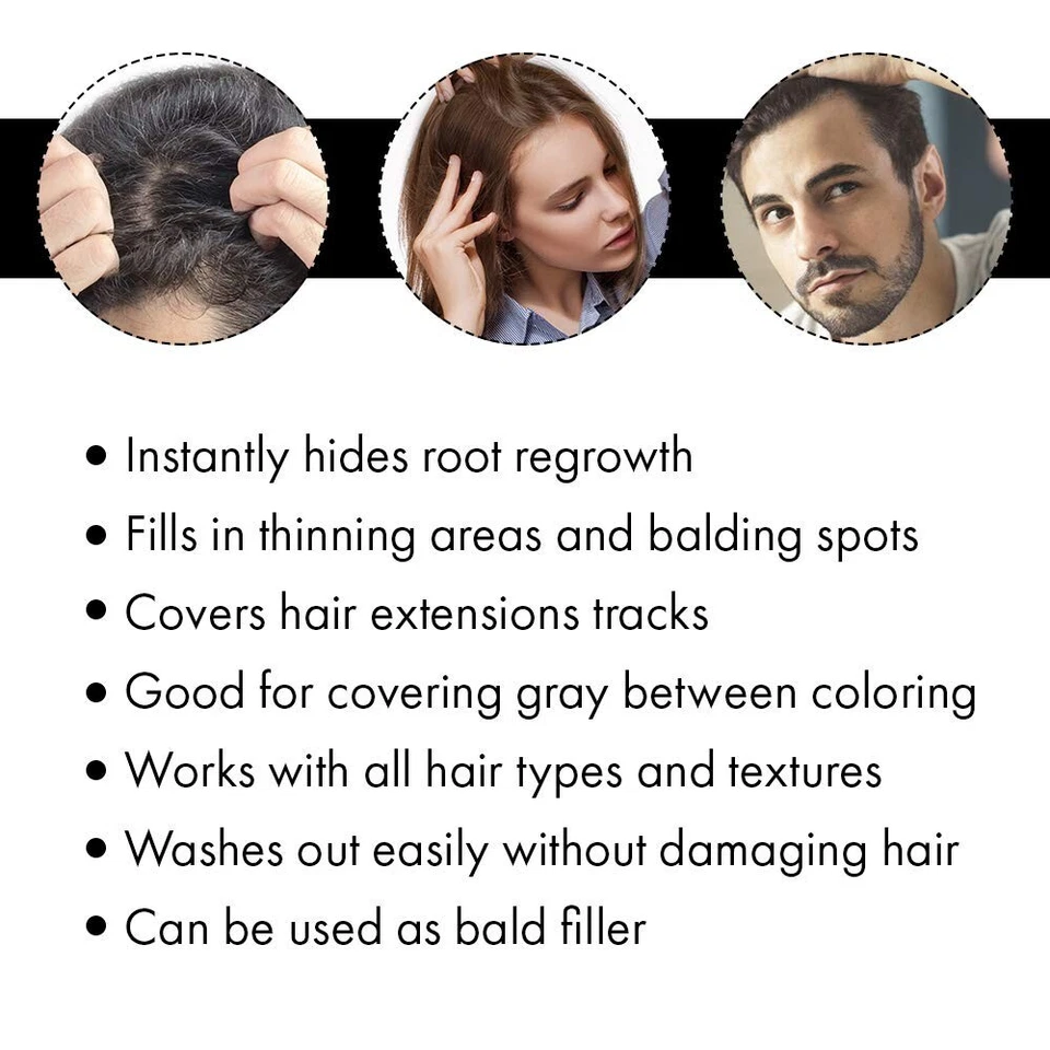 Jerome Russell Spray on Hair Color Thickener - Dark Brown 3.5oz - Image 3 of 4