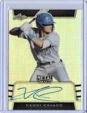 2019 Leaf Metal Draft KEONI CAVACO Silver Prismatic Auto RC 1/50 Twins 1st Round