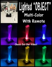 Led Zeppelin Fans! RGB Lighted "The Object" Sculpture replica Apr. 12inch High