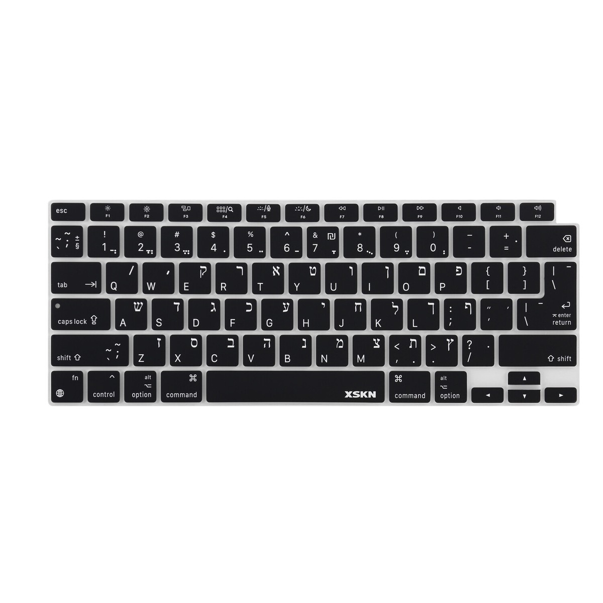 XSKN Hebrew Keyboard Cover for 2020 Macbook Air with Touch ID A2179  A2337