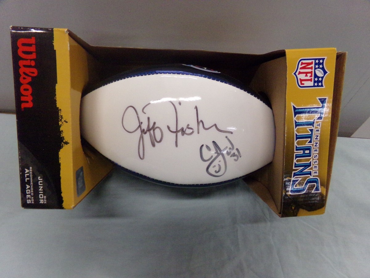 Jeff Fisher Tennessee Titans NFL Signed Autographed Junior Size