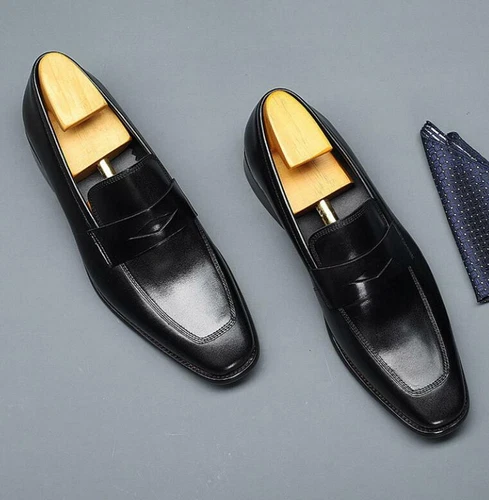 Men's Leather Lined Dress Shoes Formal Business Shoes Classic Lace-up Oxfords US - Picture 17 of 17