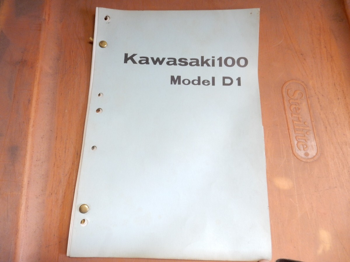 Kawasaki Factory Parts List Catalog Manual Model D1 100 #KAWD1 | eBay