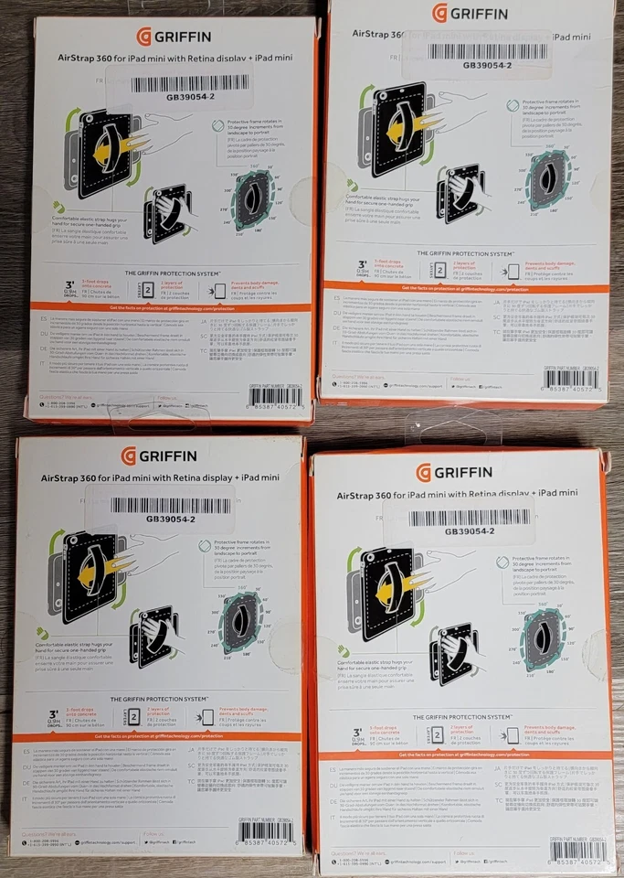 Lot of 4 Griffin AirStrap 360 Carrying Cases w/Strap for iPad Mini - Image 3 of 4