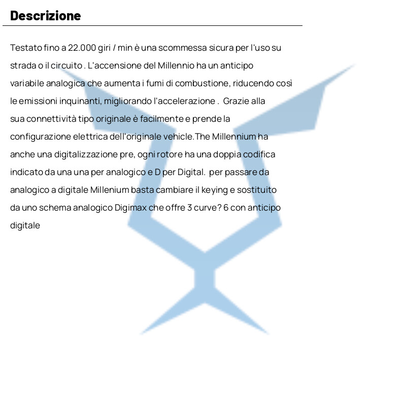 LIGHT IGNITION MVT FOR YAMAHA 50 CR Z 1991-1995