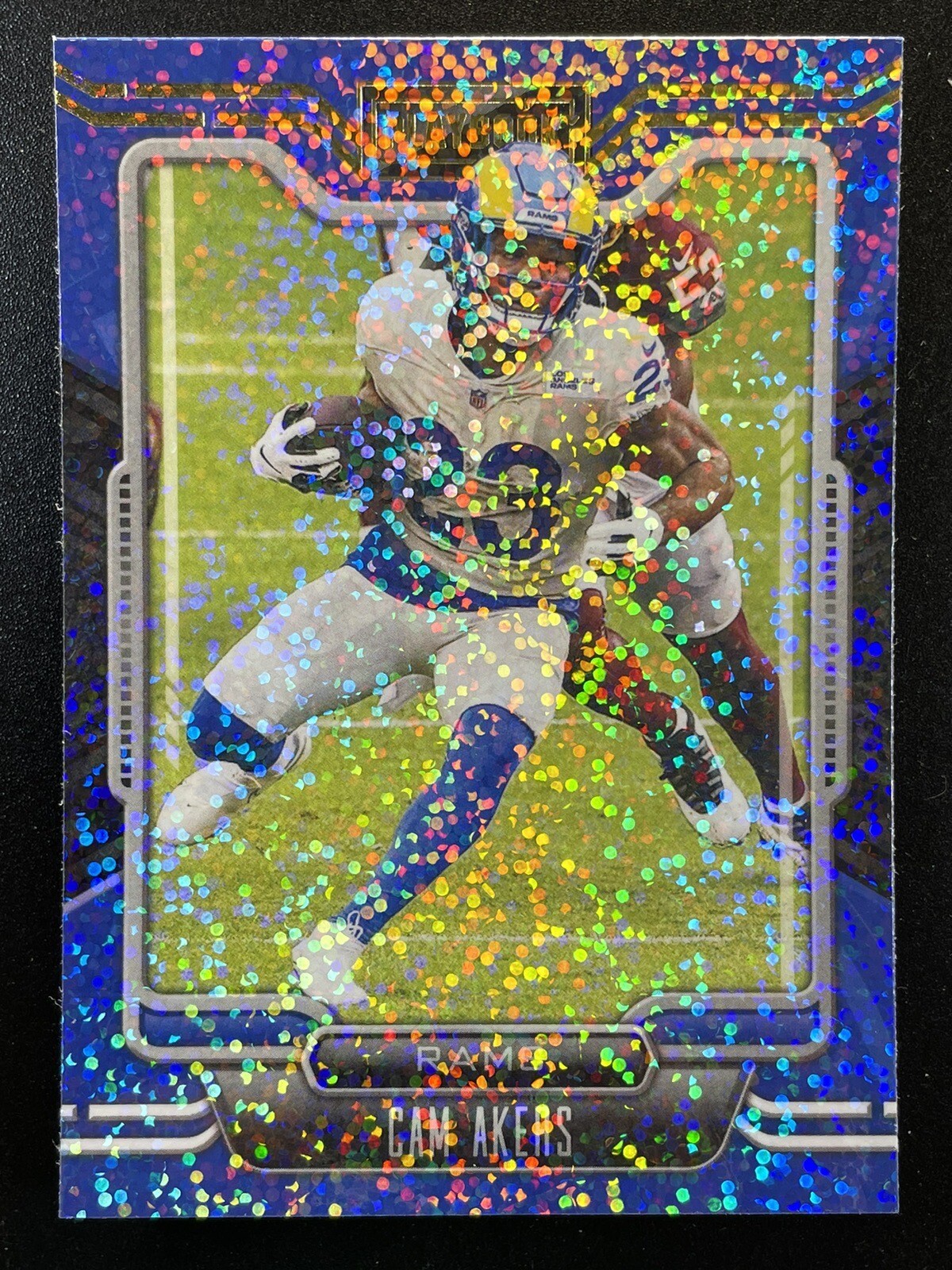 2021 Panini Playbook Blue COLOR MATCH Sparkle Cam Akers #43 Los Angeles ...