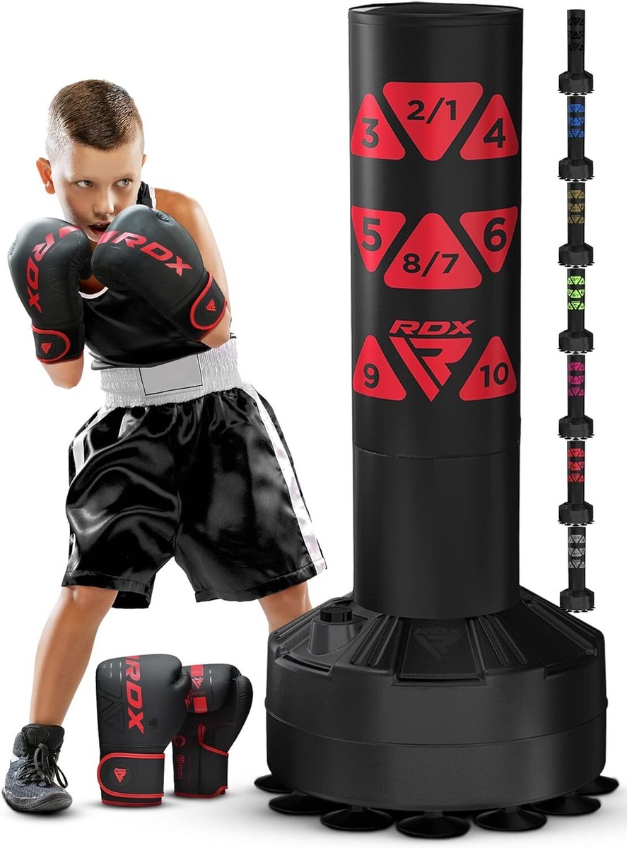 RDX Kids Punching Bag with Gloves, 4FT Heavy Free Standing Junior