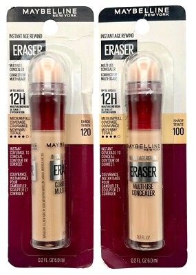 2X Maybelline Instant Age Rewind Eraser Dark Circles Treatment Concealer #100