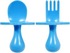 Nooli by Grabease Baby  Toddler Self-Feeding Utensils Set- Blue