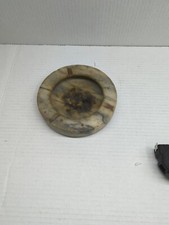 Vintage Mid Century Stone Marble Round Ashtray 6 Inch