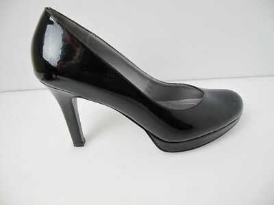 Tahari Lonnie Shiny Black Patent Leather Heels Shoes Pumps Size 8 M | eBay