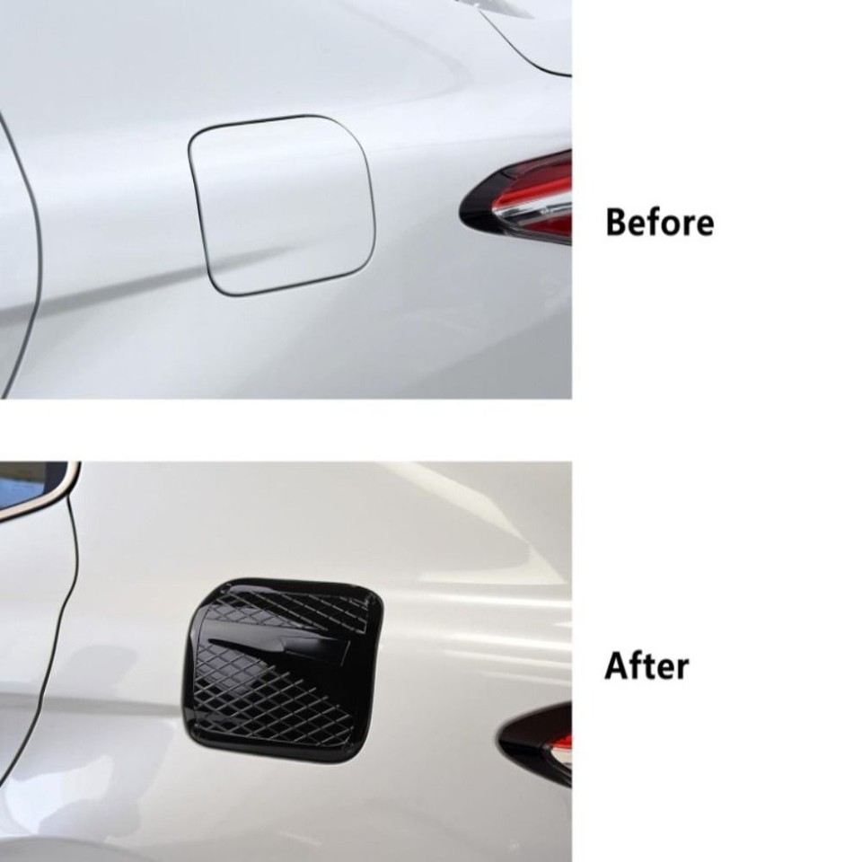 Carbon / Black Car Gas Tank Door Cover Trim Fuel Tank Cover for Toyota