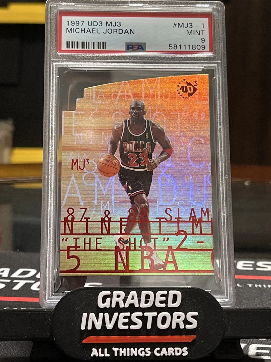 1997-98 UD3 Basketball MICHAEL JORDAN MJ3 Insert #1 PSA 9 Mint 