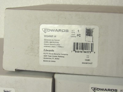 EST Edwards WG4WF-H Genesis White Outdoor/Indoor Fire Alarm Horn [CTNO]