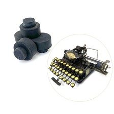 x4 New Rubber Feet for Blickensderfer No.5 Typewriter Part Replacement Vtg thumbnail
