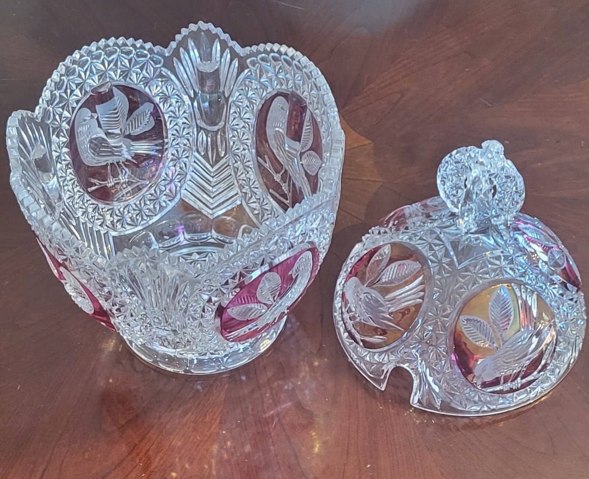 Ruby Red, The Byrdes Collection Punch bowl by Hofbauer | eBay