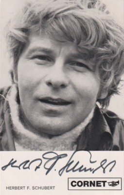 HERBERT F. SCHUBERT Autogramm signierte Cornet Postkarte 60er Jahre